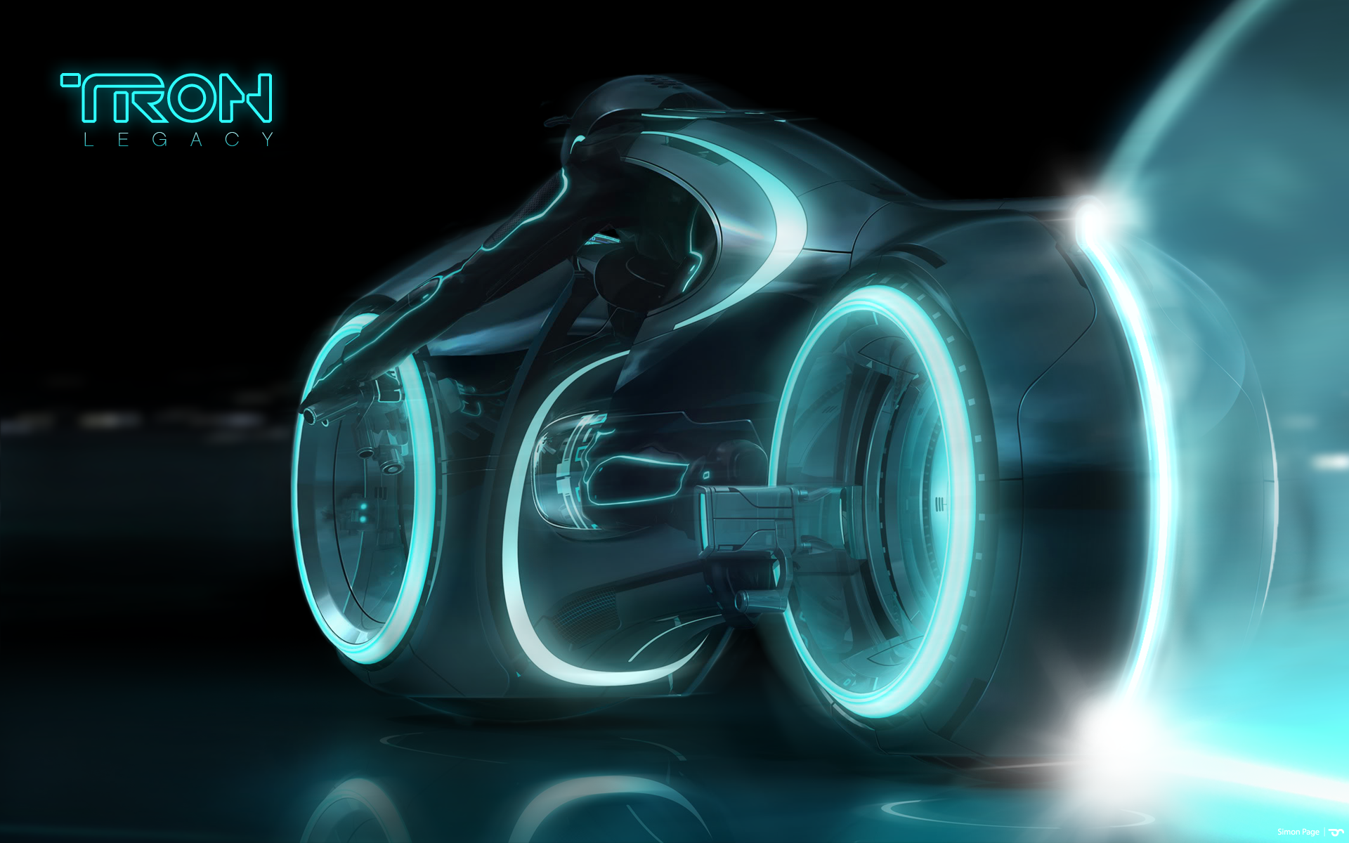 Tron Legacy Wallpaper 1920 x 1200 Lightcycle from 3D rendering