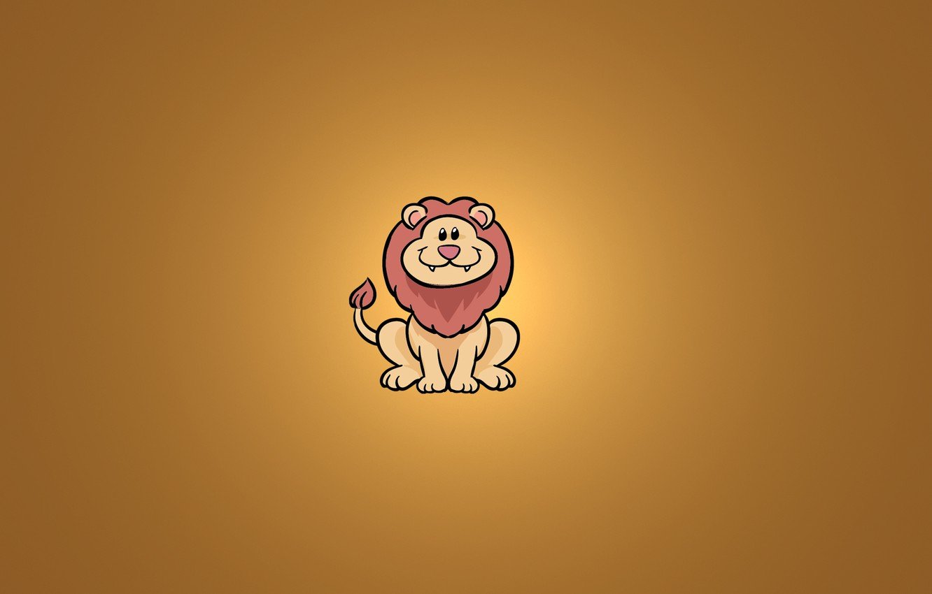 Wallpaper smile animal minimalism Leo sitting lion images for