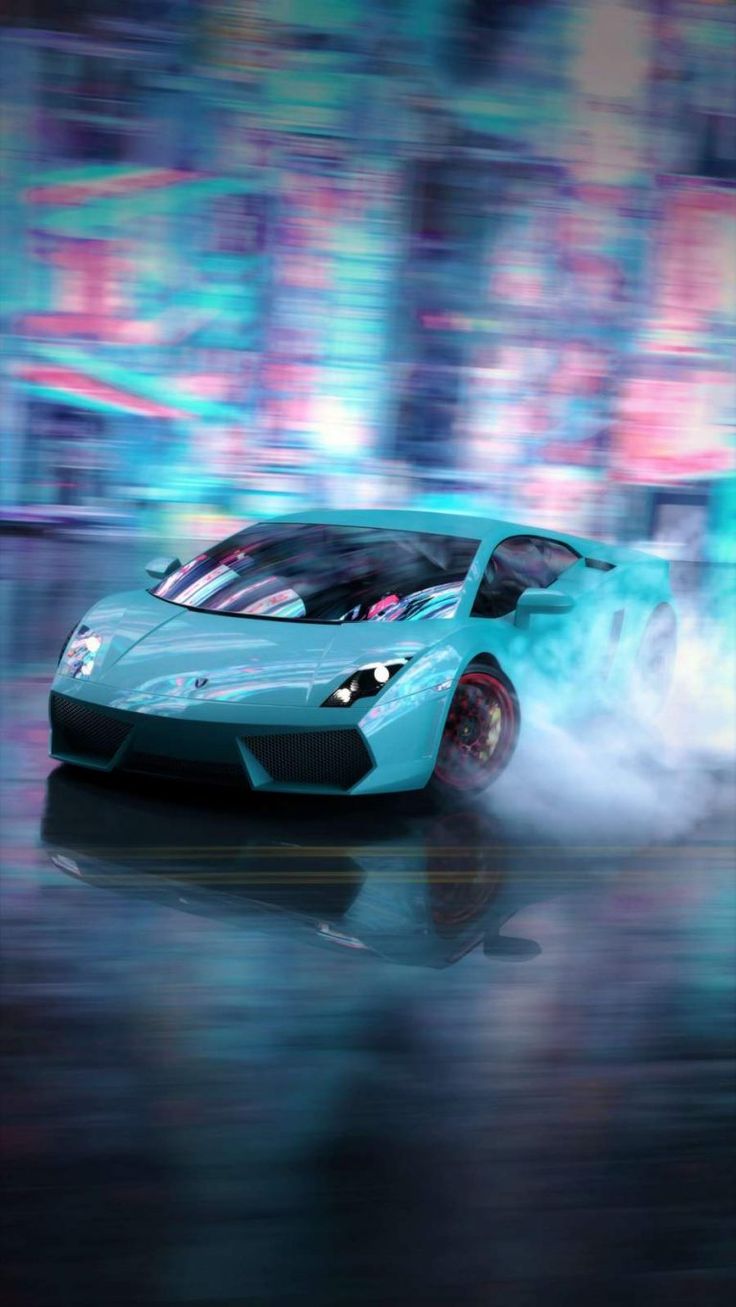 Lamborghini Drift iPhone Wallpaper Car