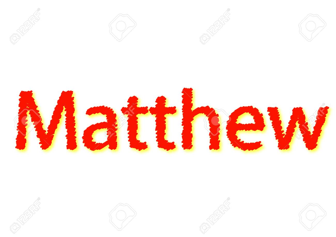 Illustration Name Matthew Isolated In A White Background