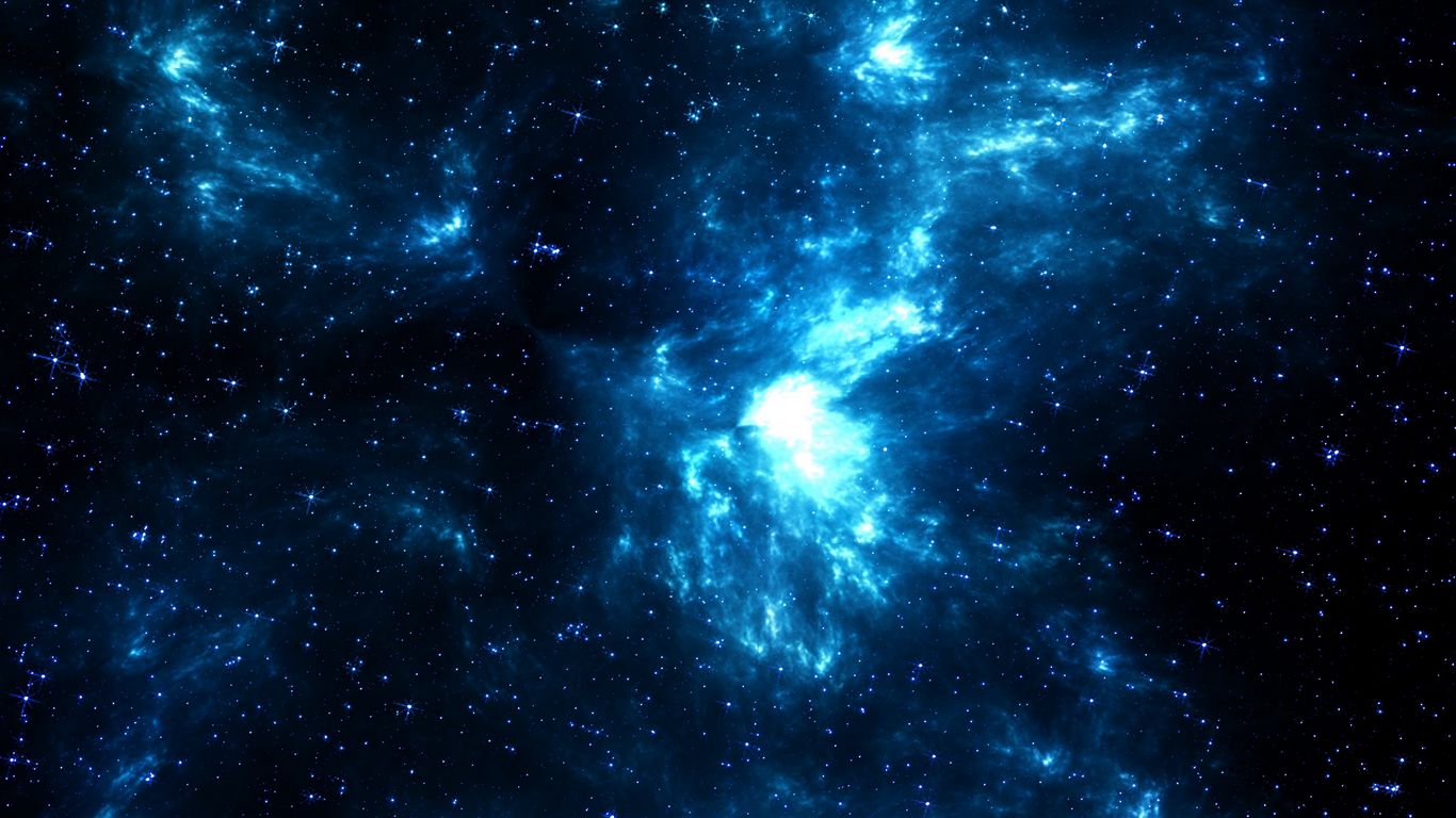 Wallpaper Space Galaxy Shine Stars Blue