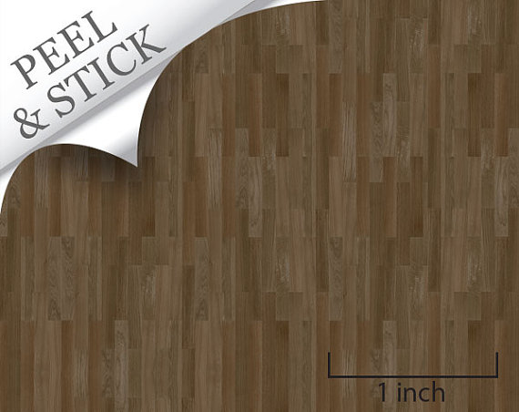 Quarter Scale Wallpaper Peel and Stick Walnut by true2scale