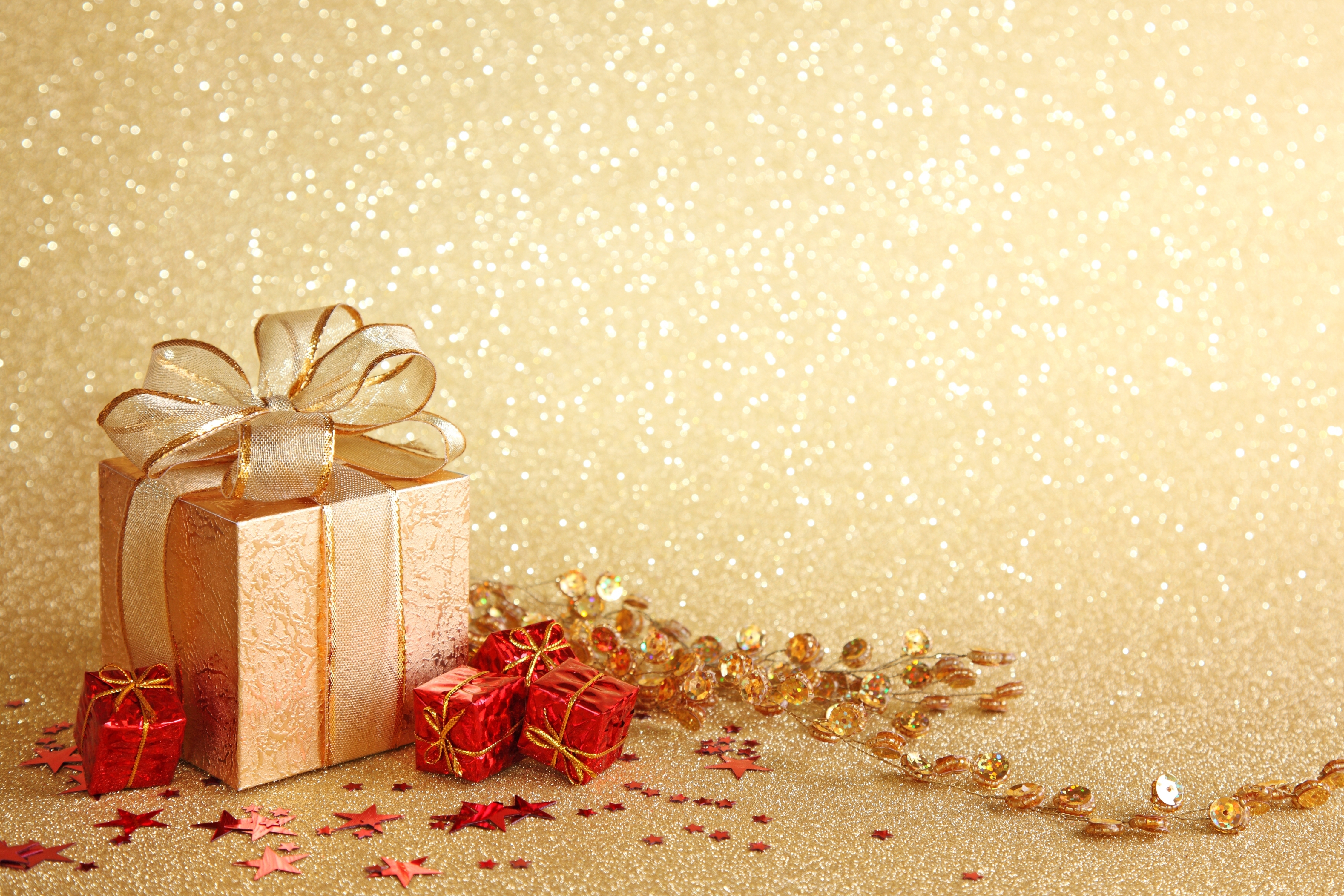 Gift Stars Christmas Ribbon Wallpaper And Image