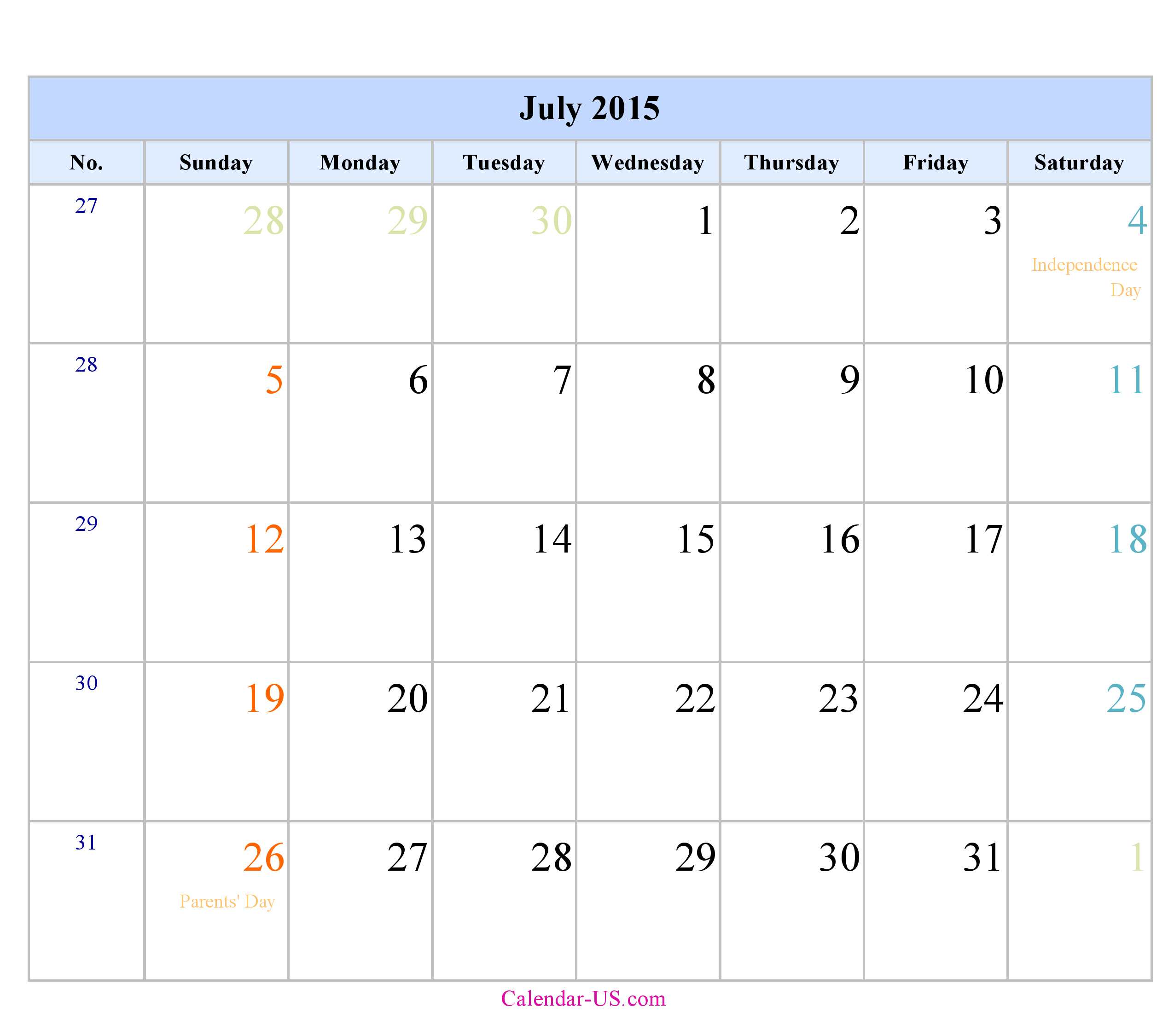July Calendar Windows Theme All For