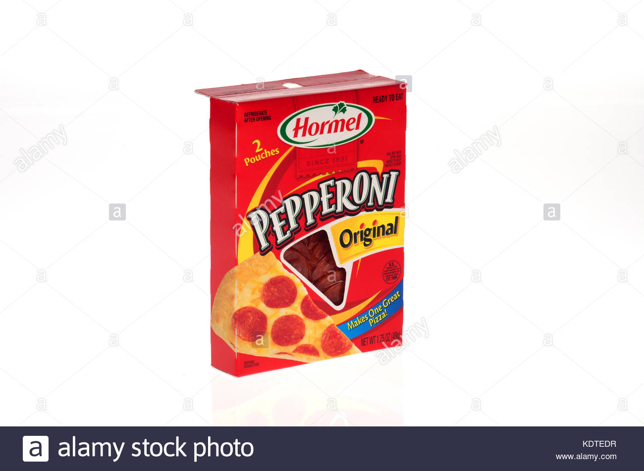 Package Of The Original Hormel Pepperoni On White Background
