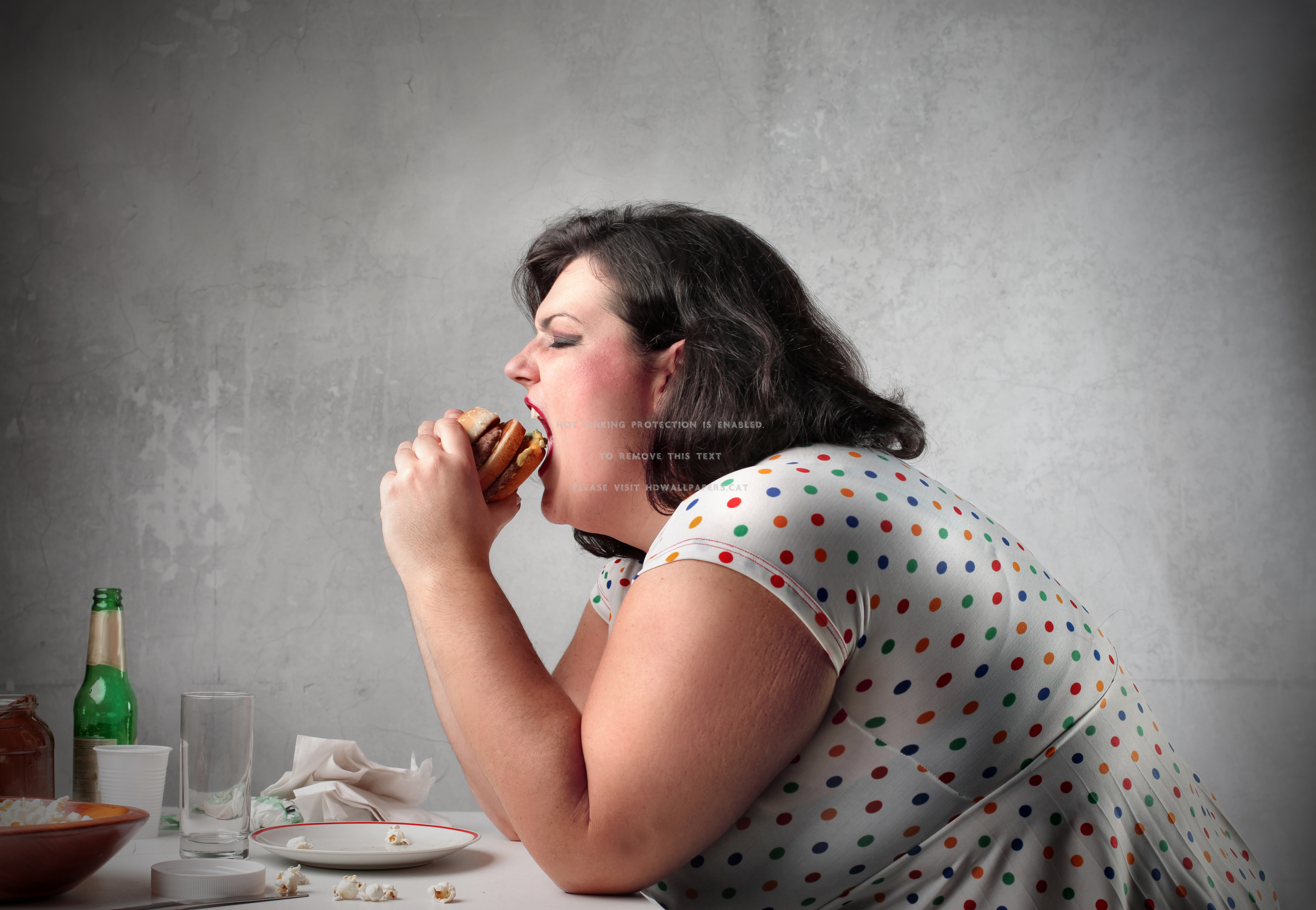 prejudice about fat people eating non woman