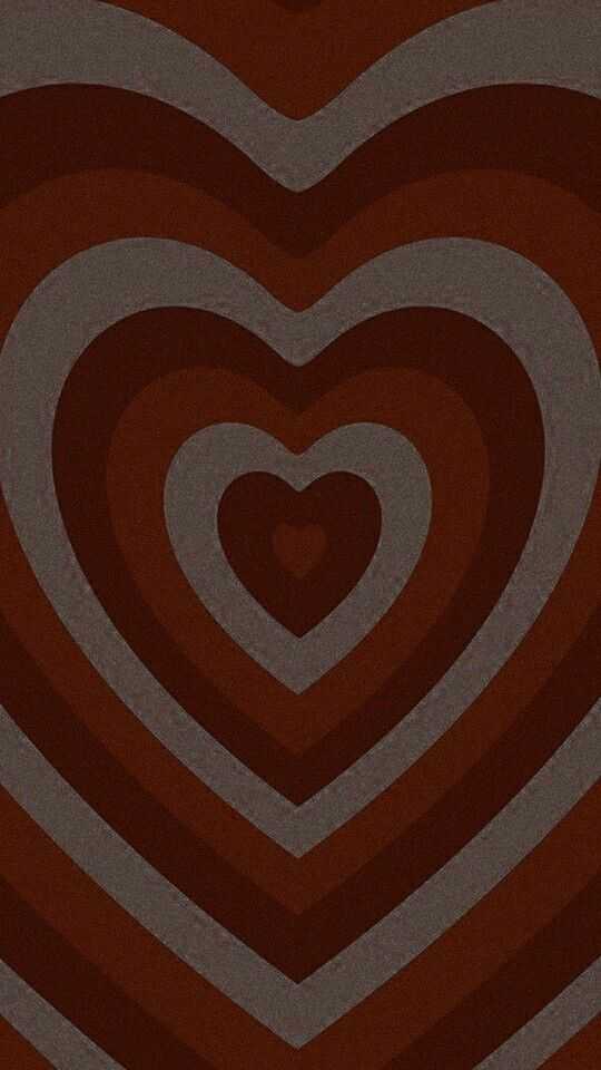 Download Brown Curvy Wildflower Heart Pattern Wallpaper  Wallpaperscom