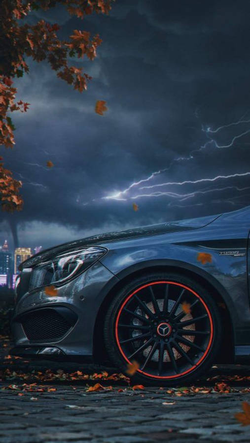 Mercedes iPhone X Dark Art Wallpaper