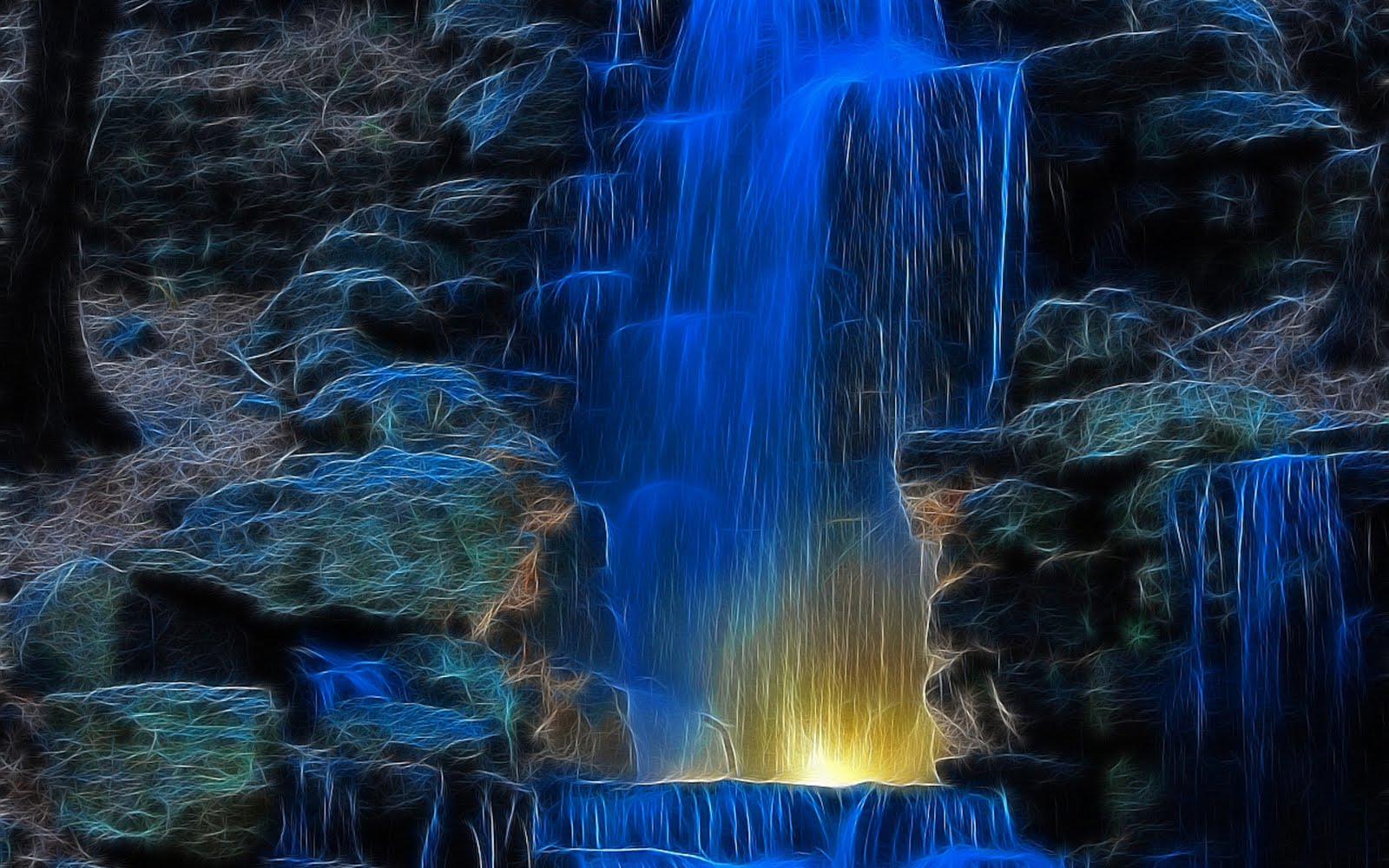 free waterfalls animated wallpaper which is under the waterfall