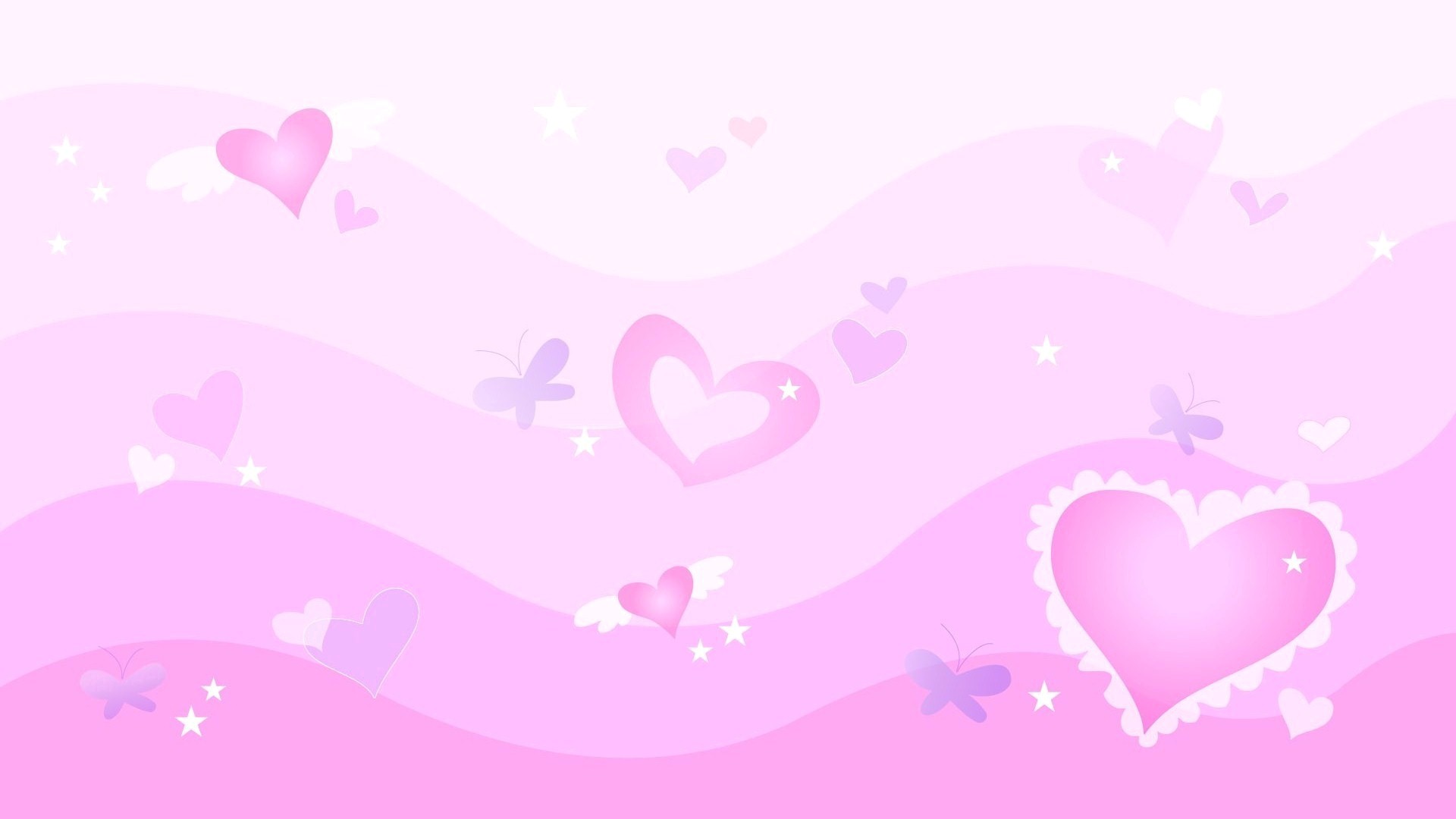 Pink Heart With Waves