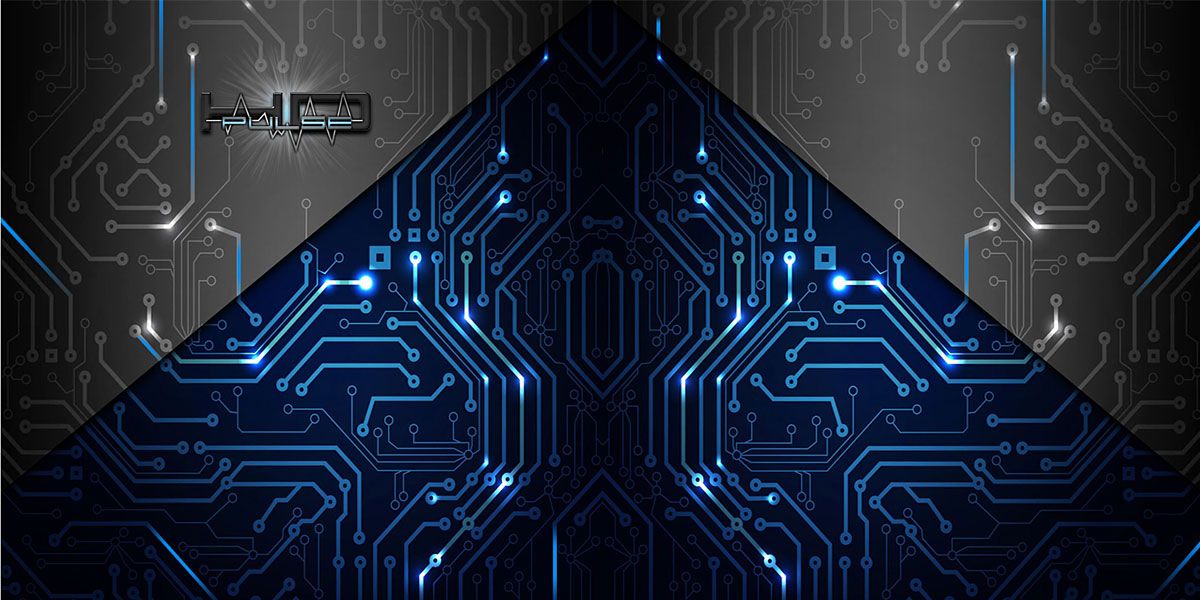 Abstract Electronics Wallpaper Fractal Art Blue