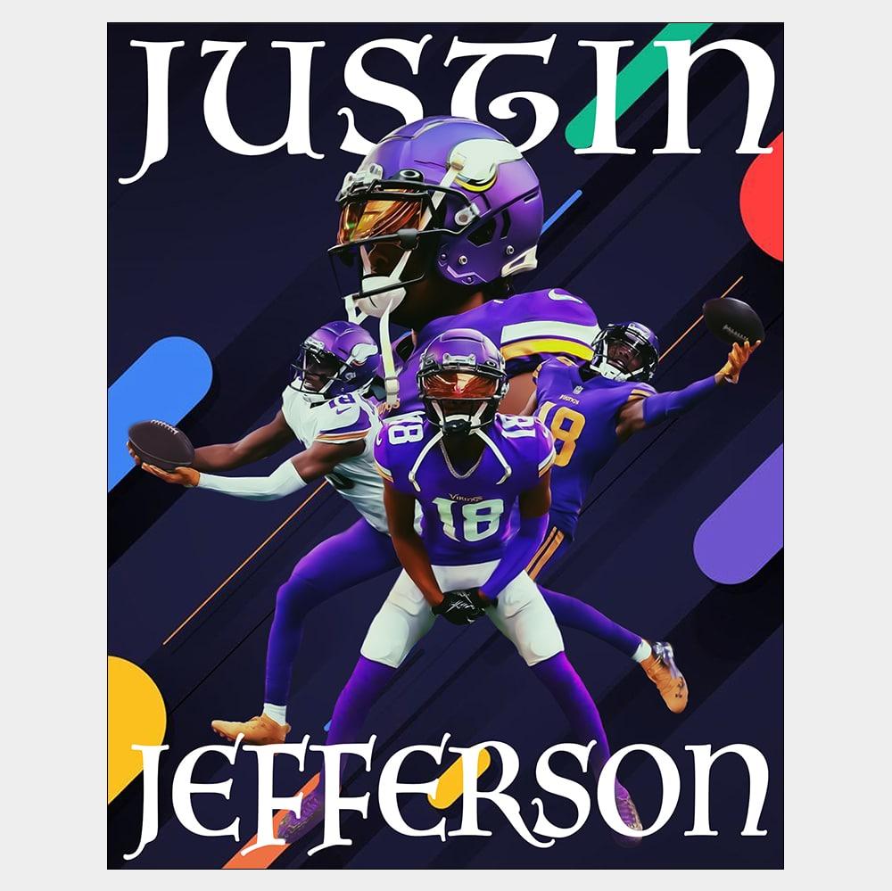 Minnesota Vikings Justin Jefferson Wallpaper Udef Cl