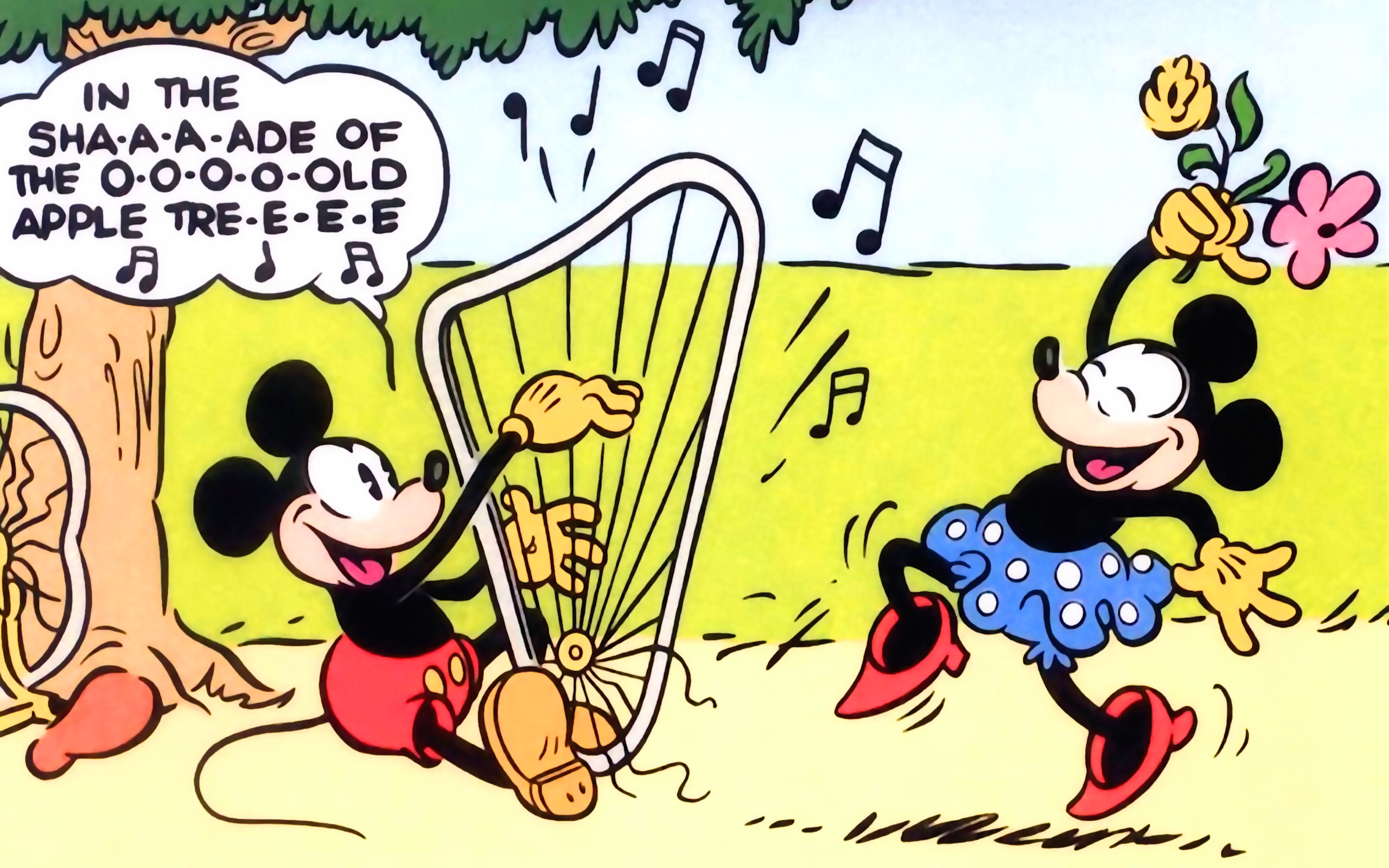 Mickey Mouse Wallpaper Romances Minnie