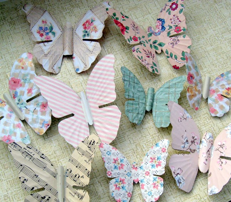 Junk Up Cycled Vintage Wallpaper Butterflies Mitzi S Miscellany