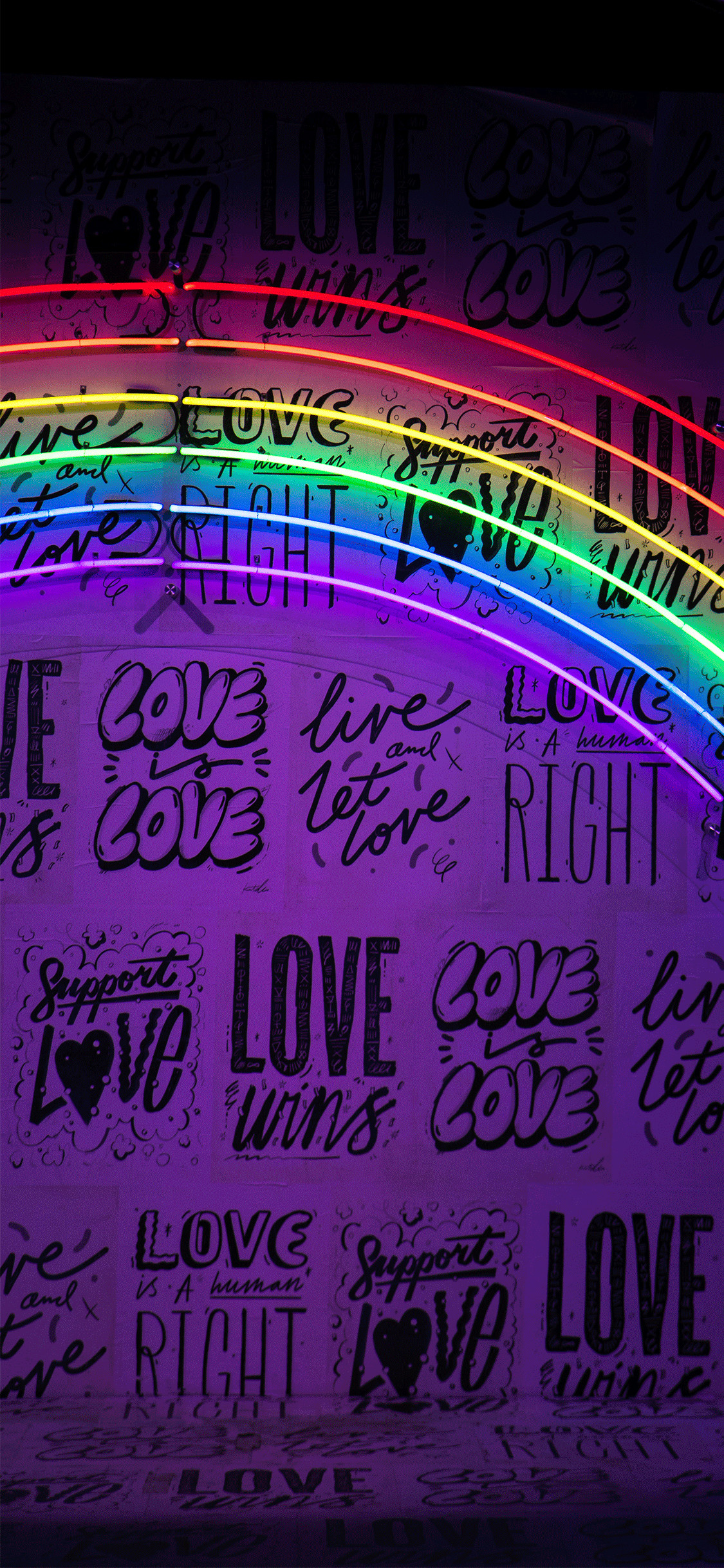 Neon Lights iPhone Wallpaper