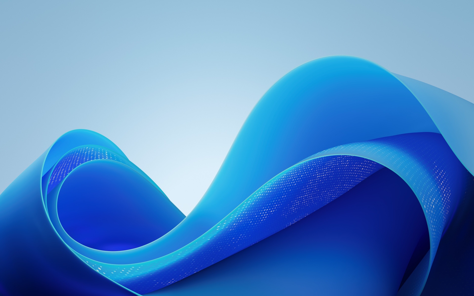 Abstract blue wave pattern on a light blue background