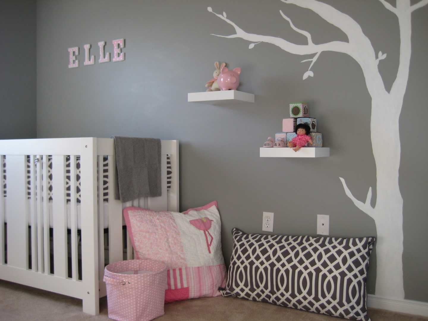  Nursery Ideas Gray Wallpaper Boy Room Paint Ideas With Tree Painting