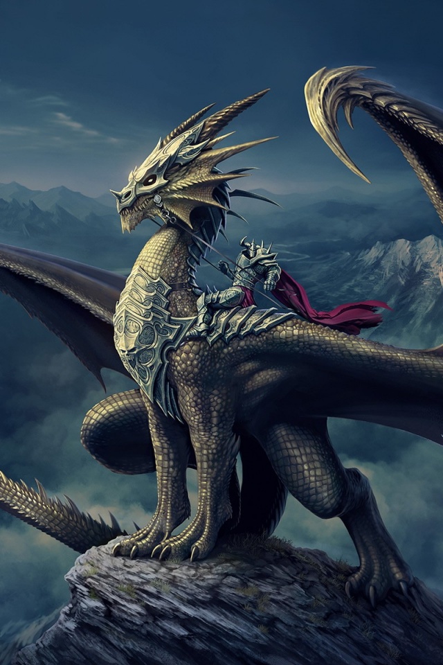 Dragon Rider iPhone Wallpaper