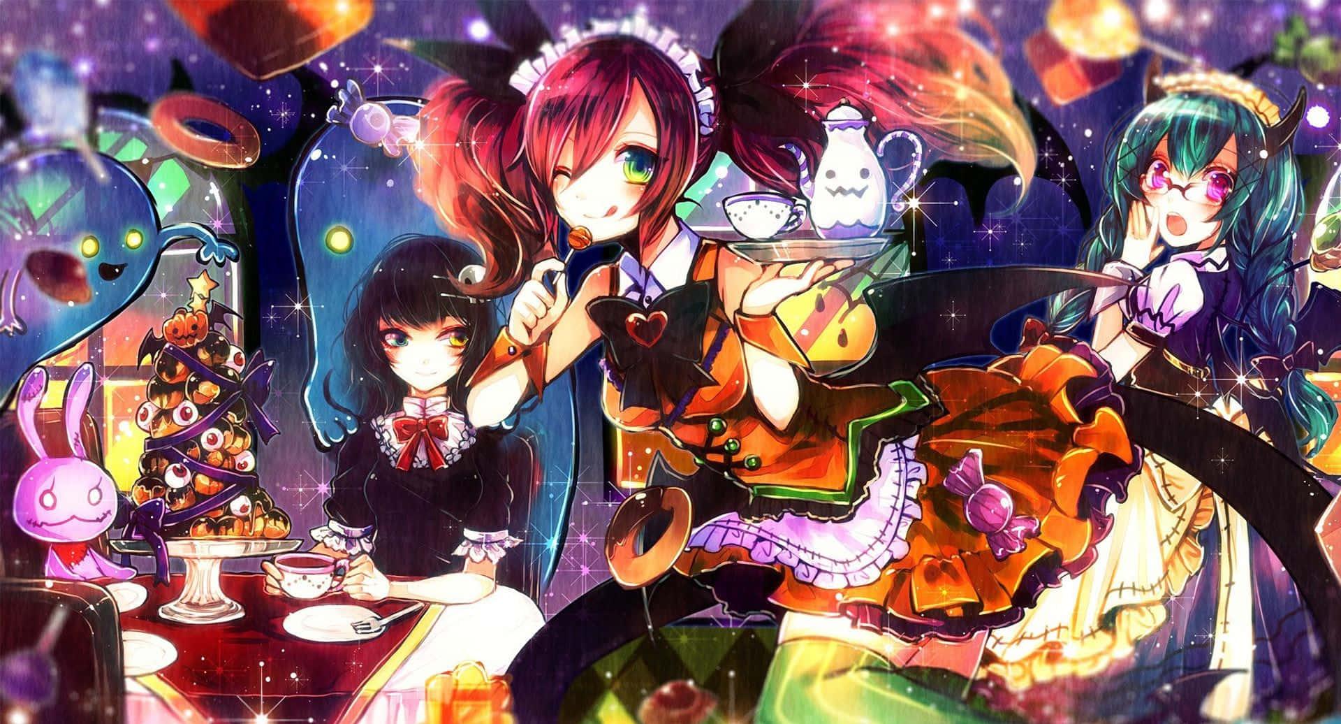 Anime Thanksgiving Party Wallpaper