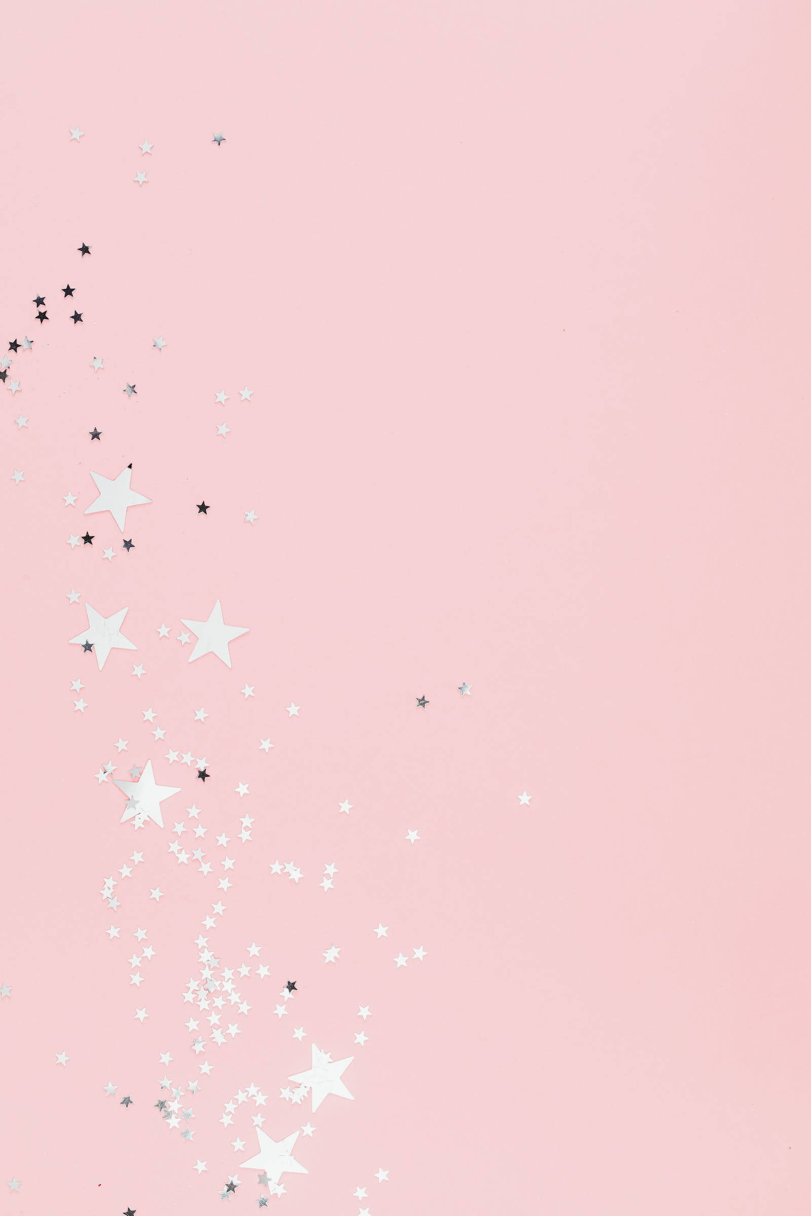 White Star In Pastel Pink Aesthetic Wallpaper