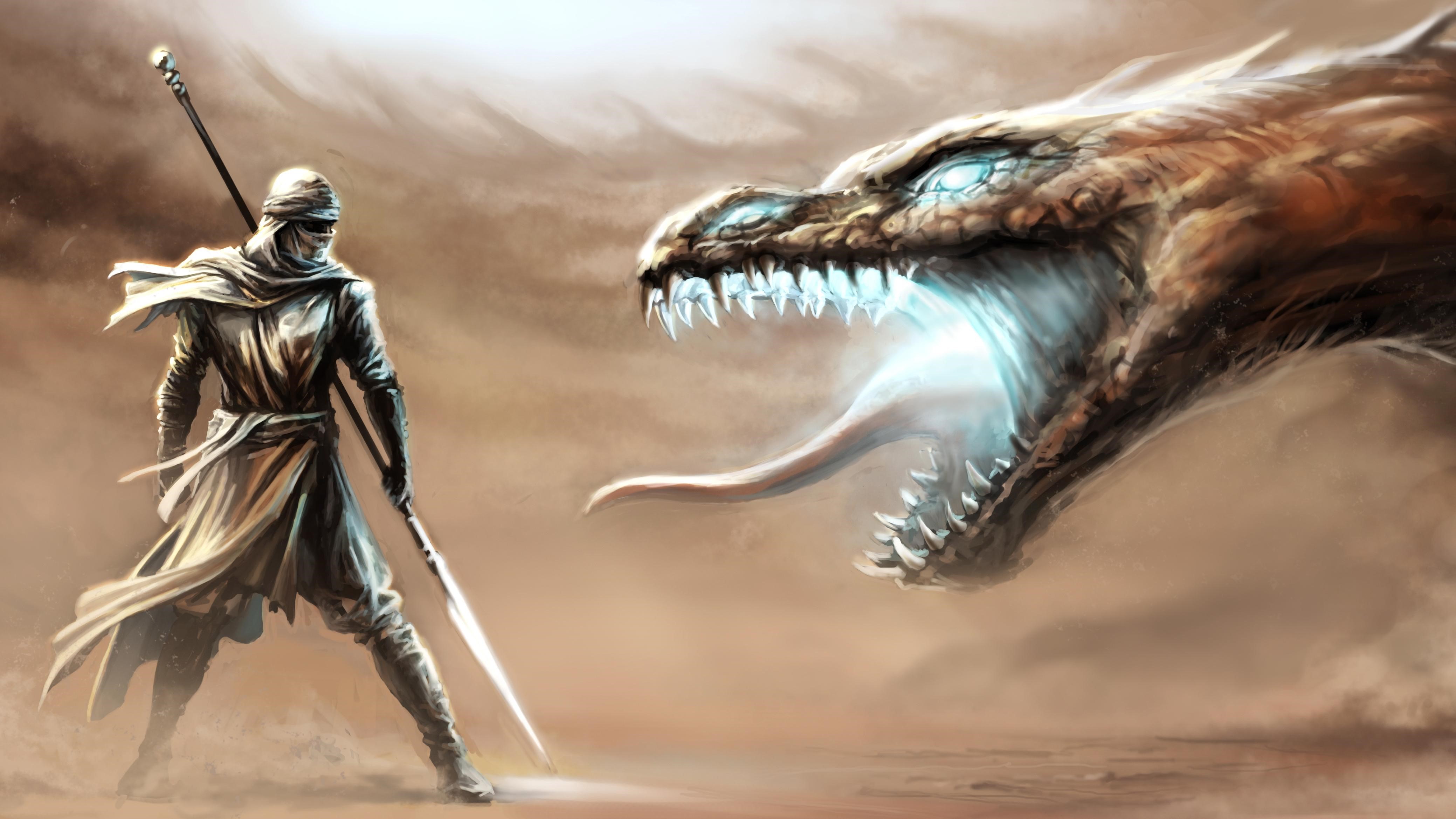 Dragons Weapons Fantasy Art HD Wallpaper