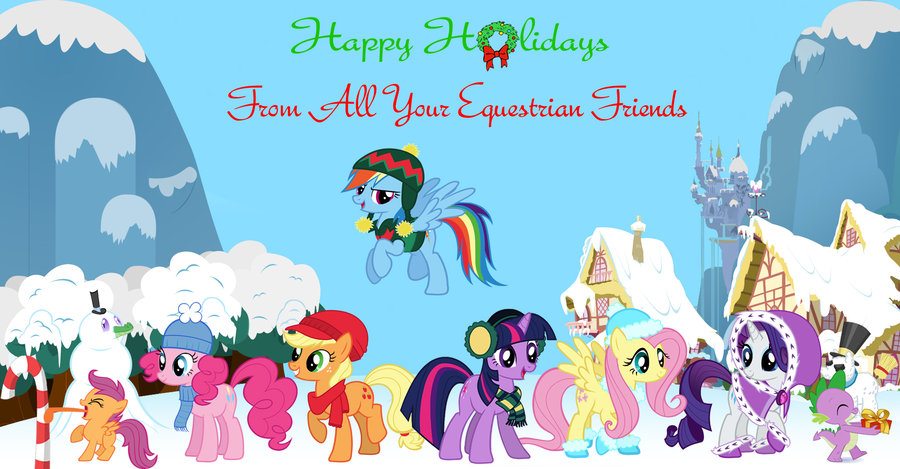 My Little Pony Christmas Card By Nightfire3024