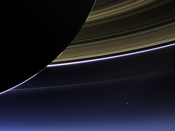 Cassini Captures Saturn S Rings Earth And Moon Space Wallpaper