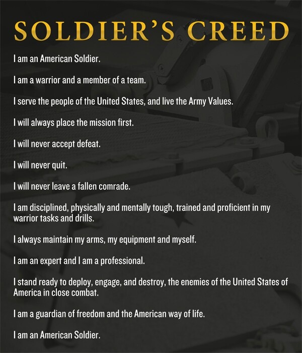 Soldiers Creed Want To Get A Tattoo Of Some This If I End Up