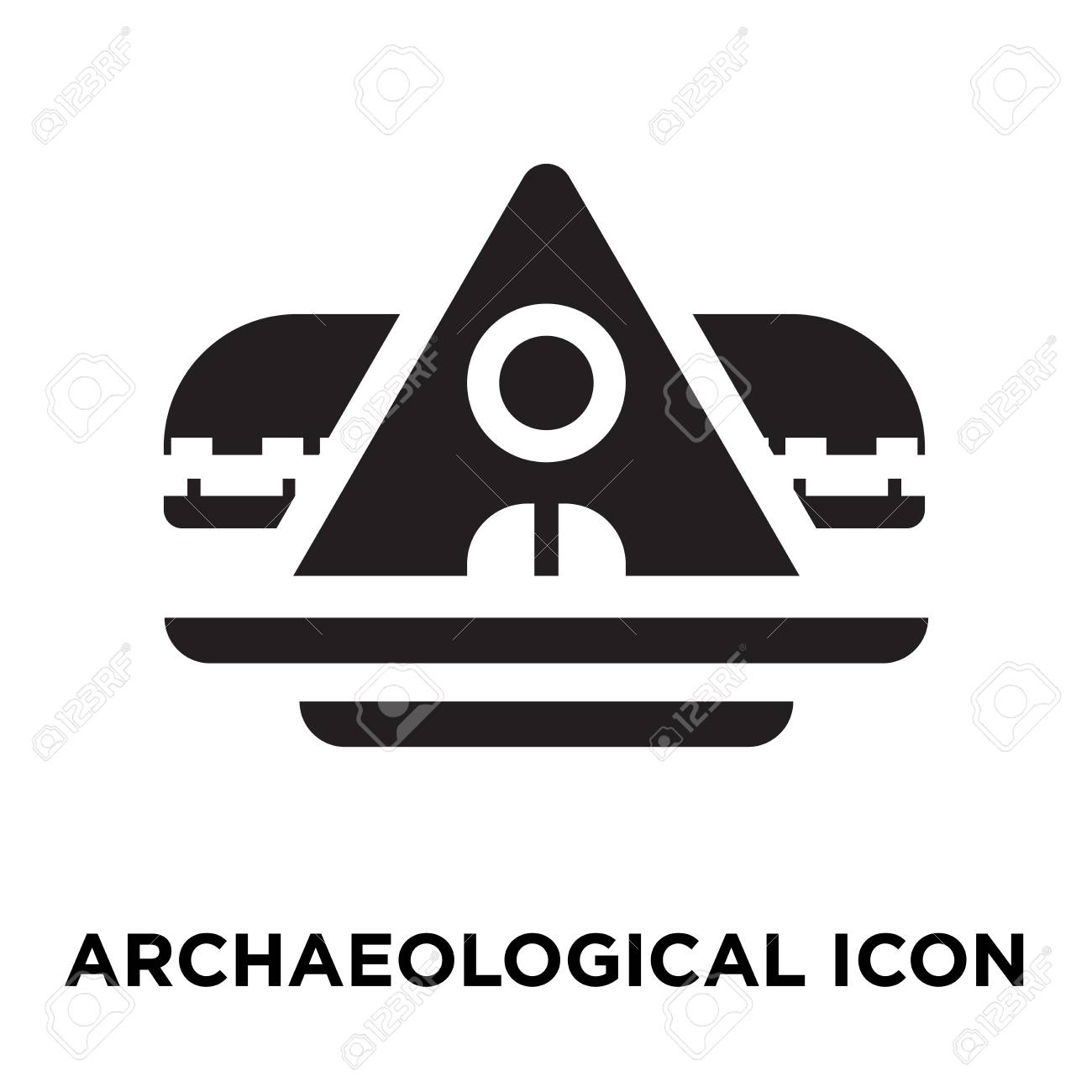 Archaeological Icon Vector Isolated On White Background Logo