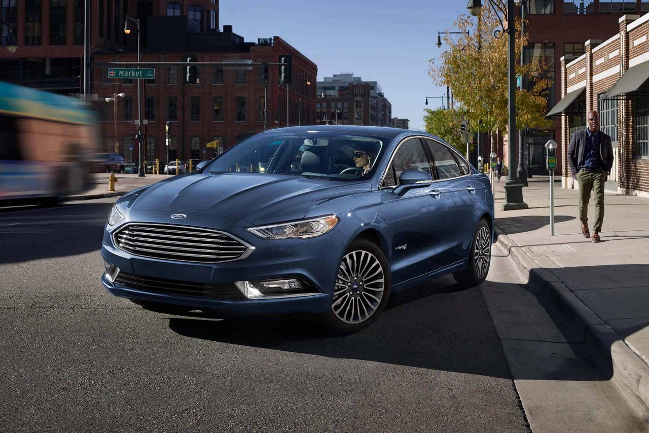 Ford Fusion Blue Color Full HD Wallpaper Cars