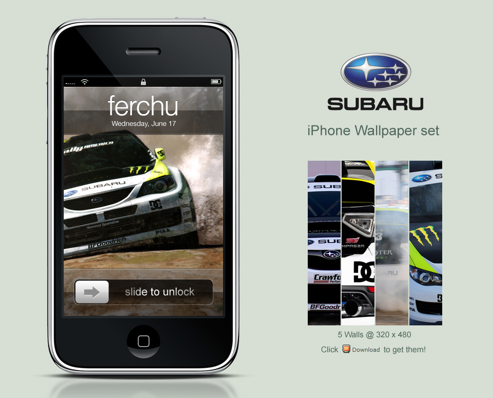 Subaru iPhone Wallpaper Set By Ferchu