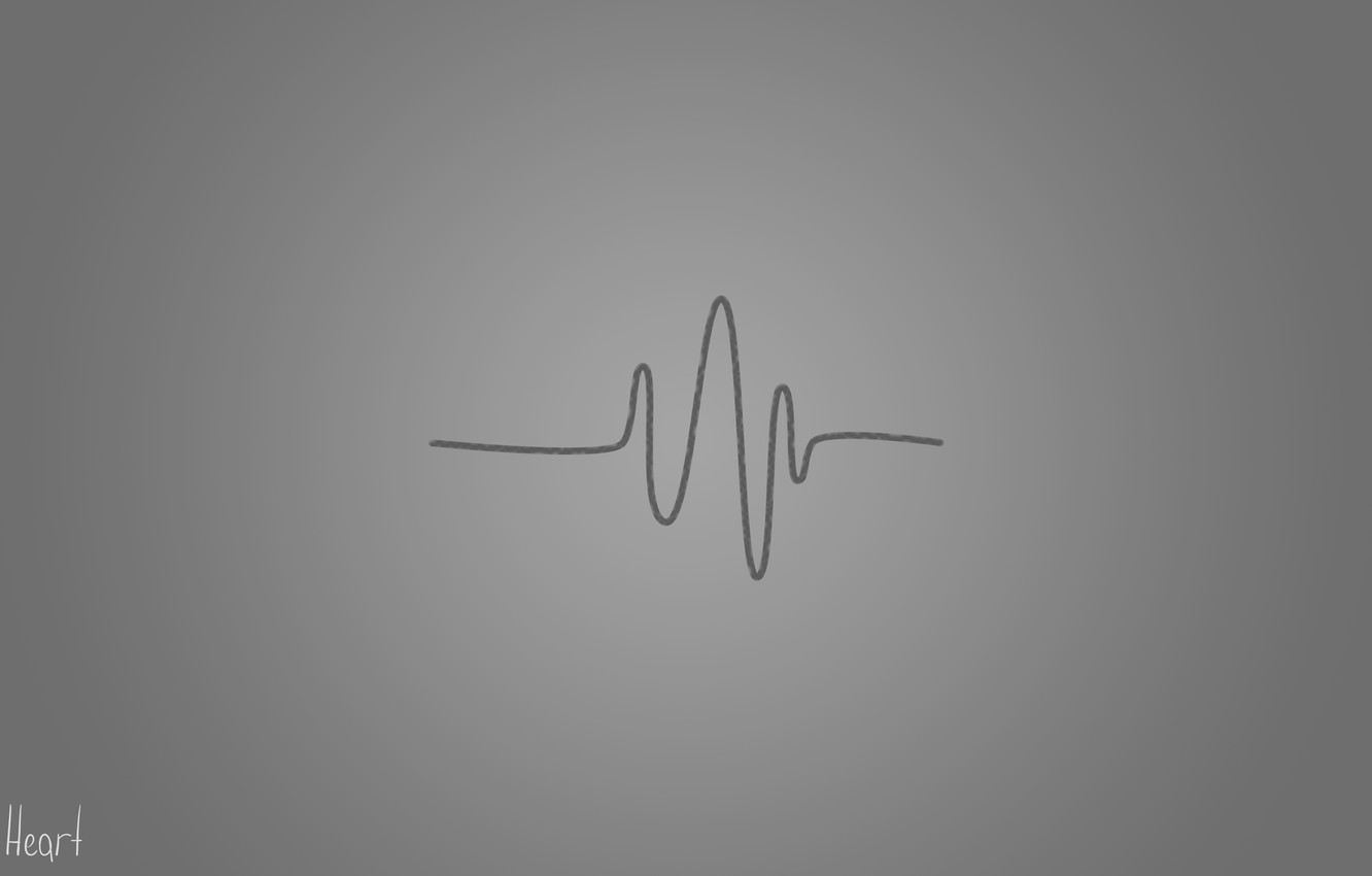 Wallpaper Grey Heart Line Heartbeat Image For Desktop