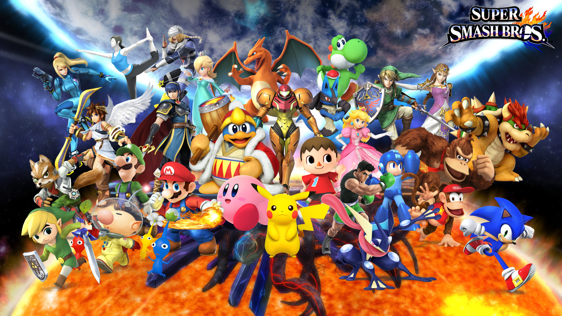 Smash Bros Wiiu 3ds Wallpaper By Roydgriffin