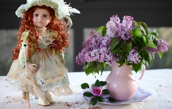 Wallpaper Lilac Baby Doll A Pitcher Flowers