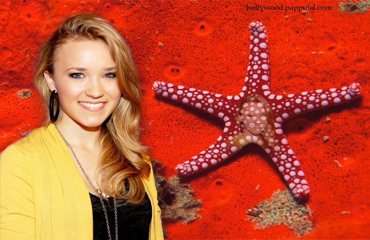 Emily Osment Red Background Wallpaper HD Background