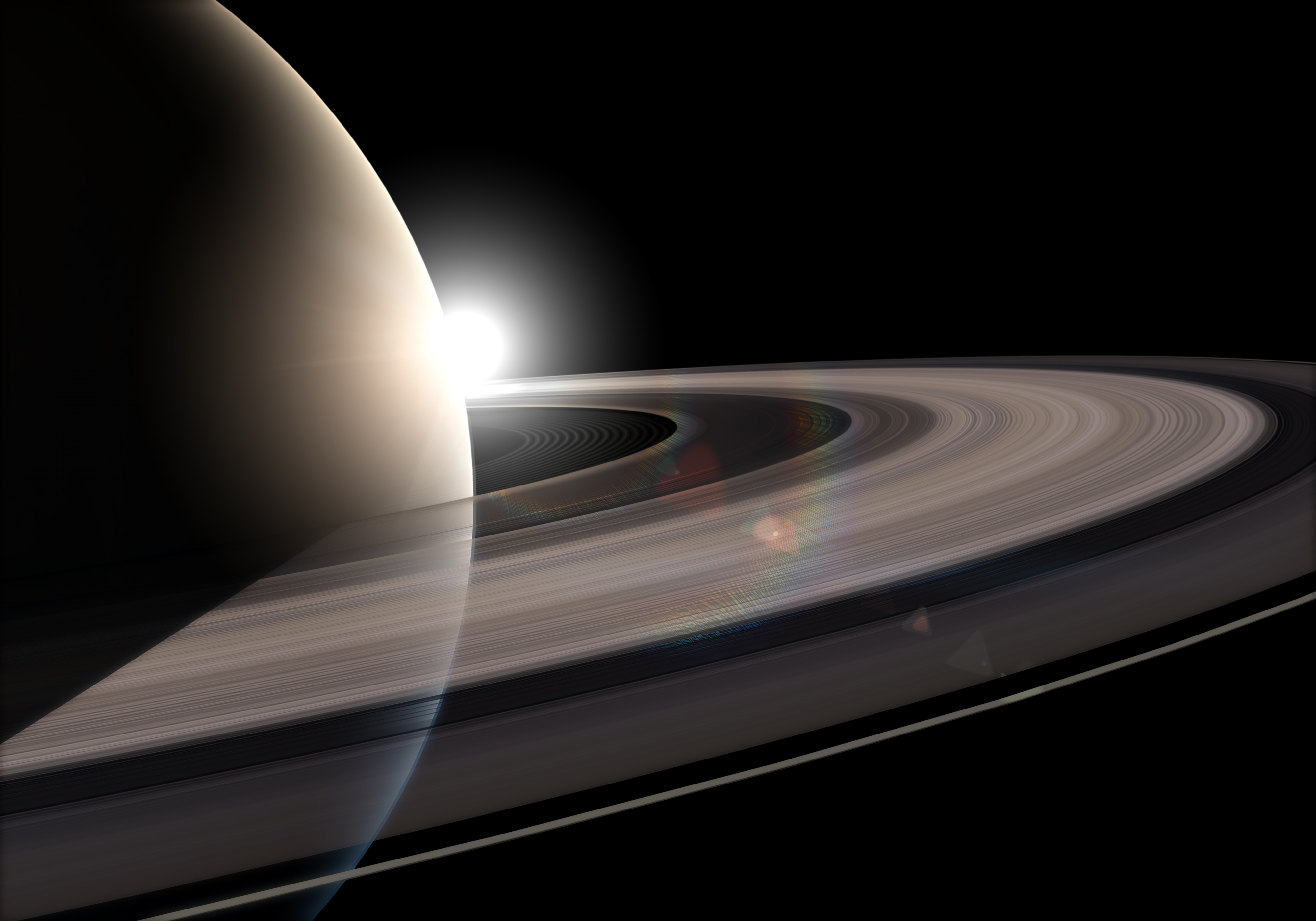Artist S Impression Of Saturn Rings Esa Hubble