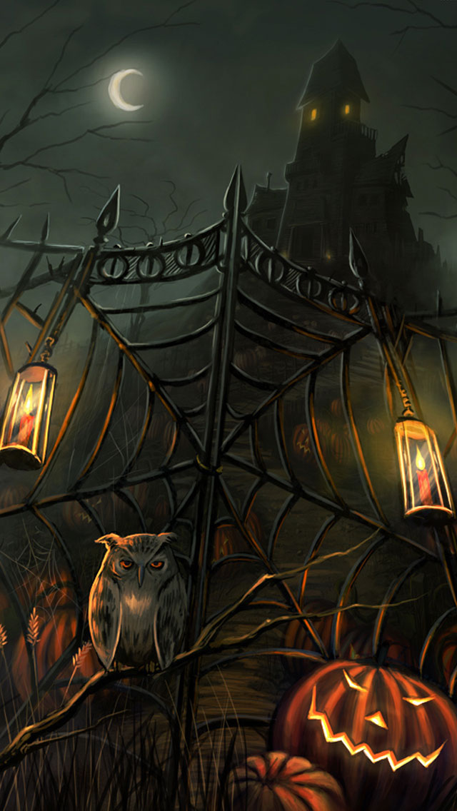 Halloween iPhone Wallpaper Scary Horror Gate