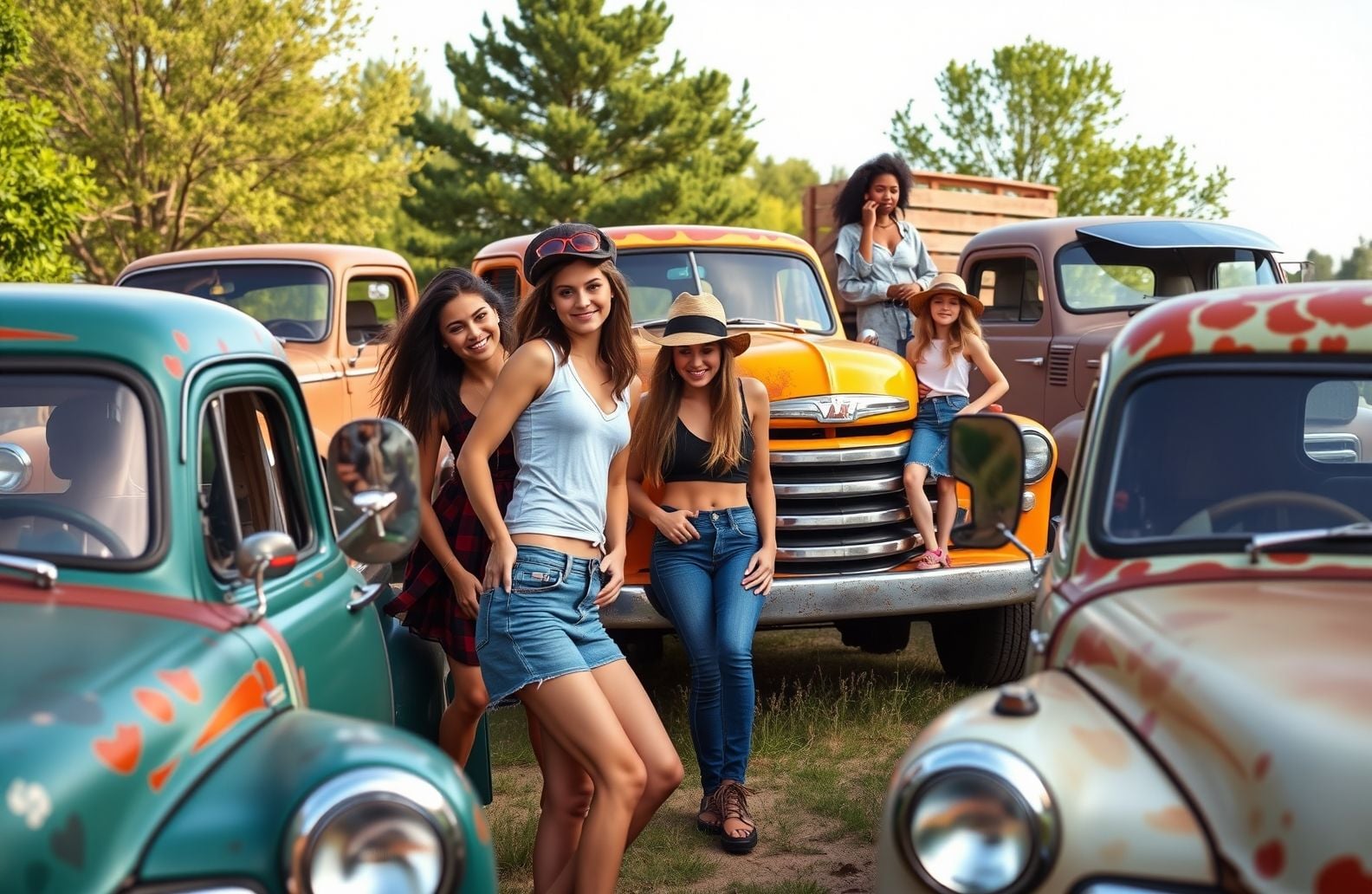 Girls And Trucks Wallpaper
