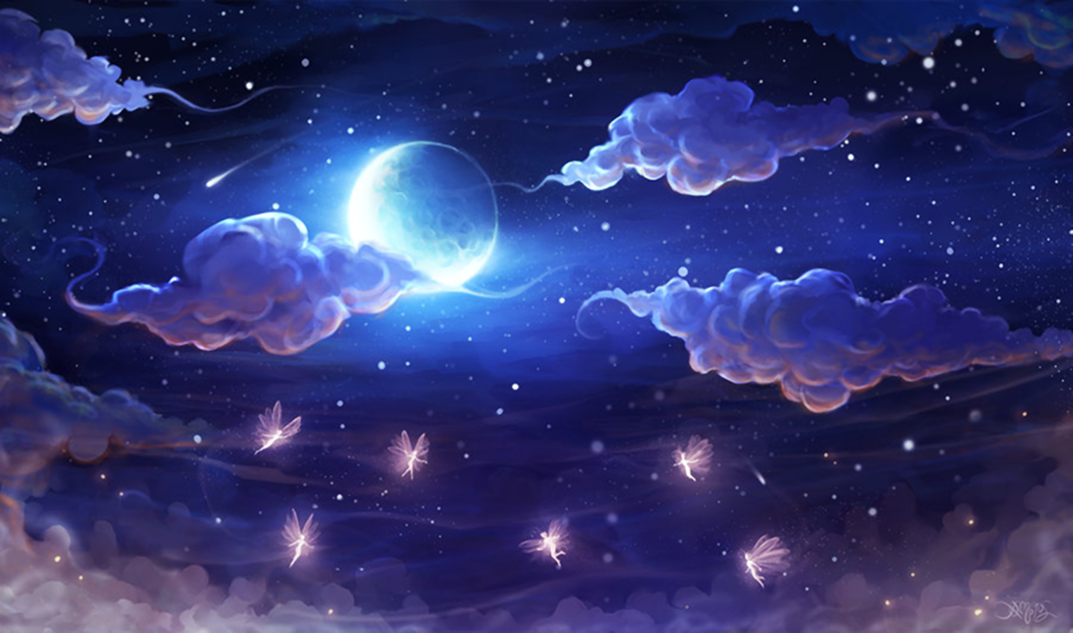 Fantasy Night Sky Wallpaper And Background Id