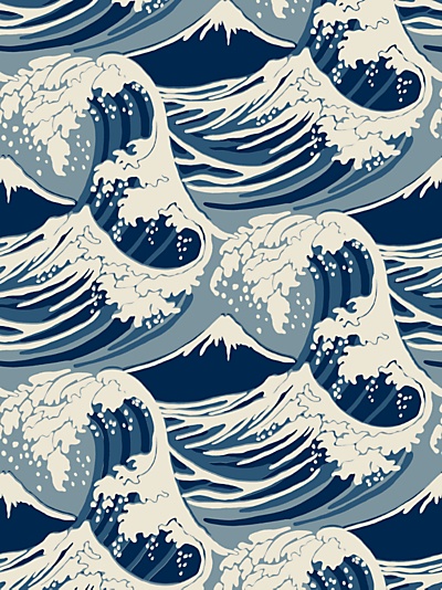 Cole Son Great Wave wallpaper Houseboat Living Pinterest
