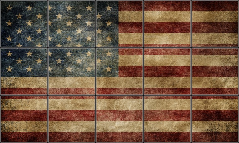 American Flag Decorative Tiles Tile Mural Pacifica Art Studio
