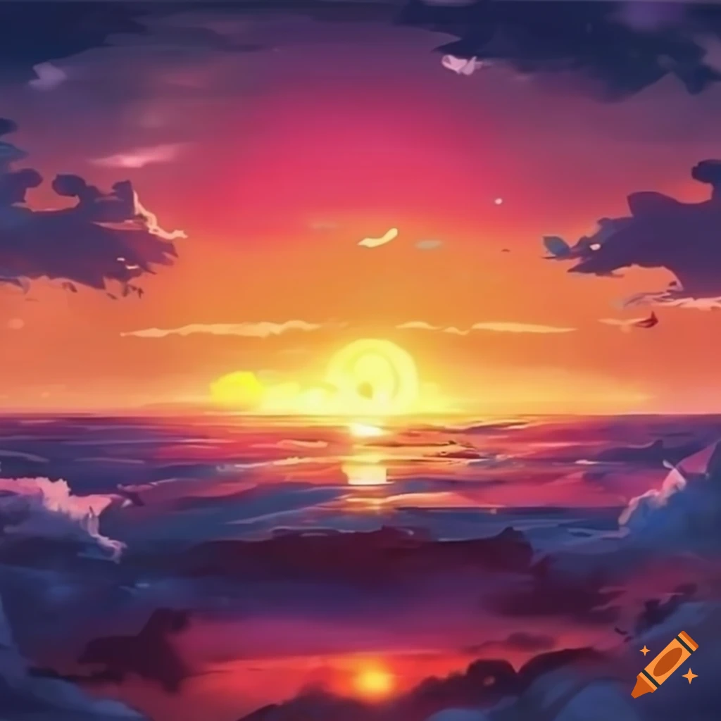 Anime Sunset Wallpaper