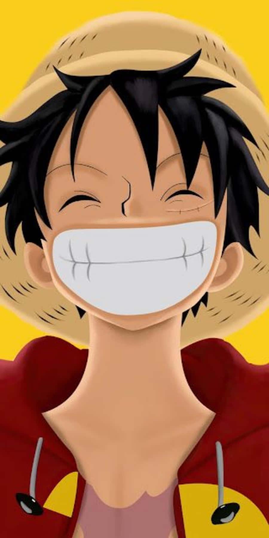 Smiling One Piece Luffy Phone Wallpaper