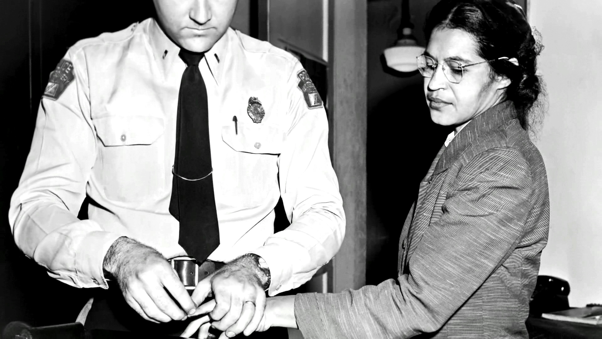 Rosa Parks Being Finger Printed Post Arrest