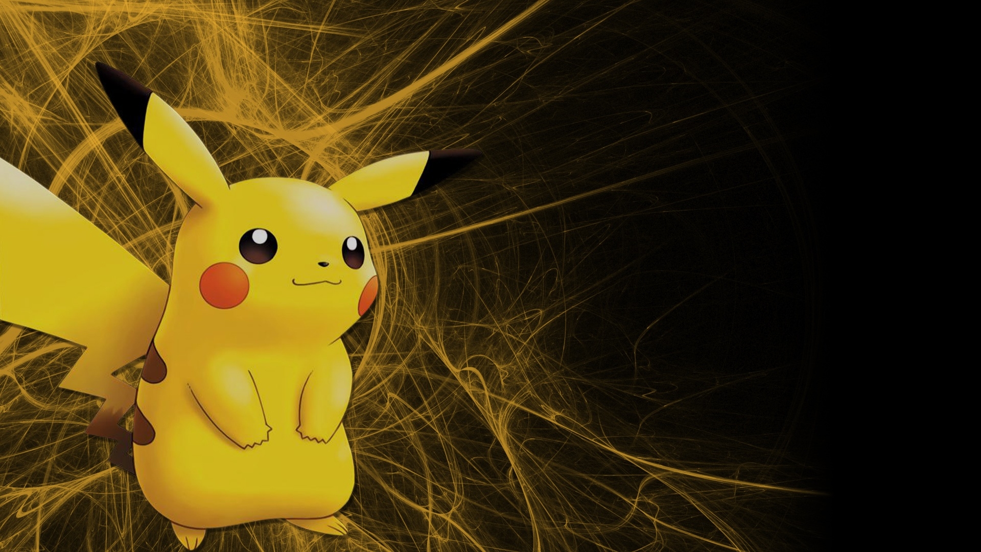 Pikachu Against A Simple Black Background Keeping It Classy