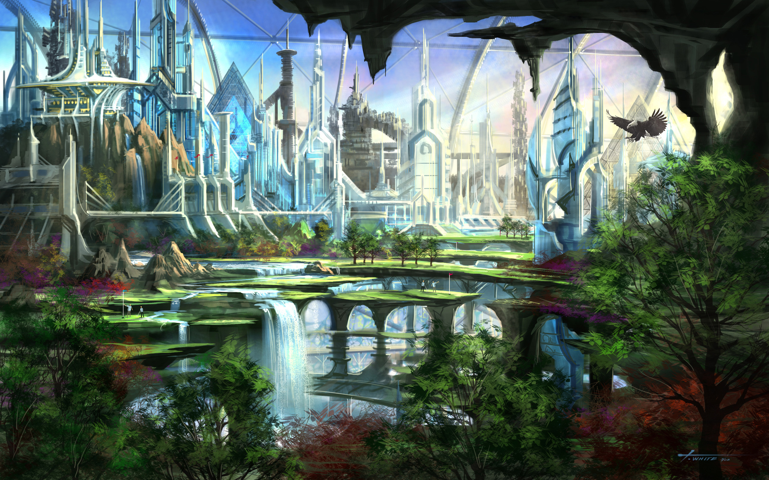 Medieval Fantasy City HD Wallpaper  Wallpapersnet
