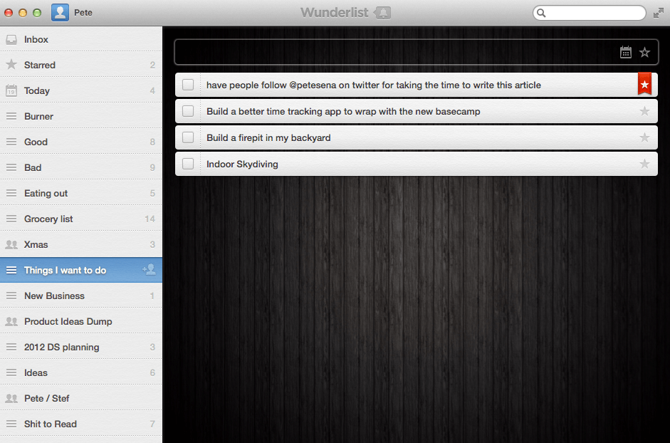 Wunderlist Is Awesome But How Do I Get Back The Dark Wood