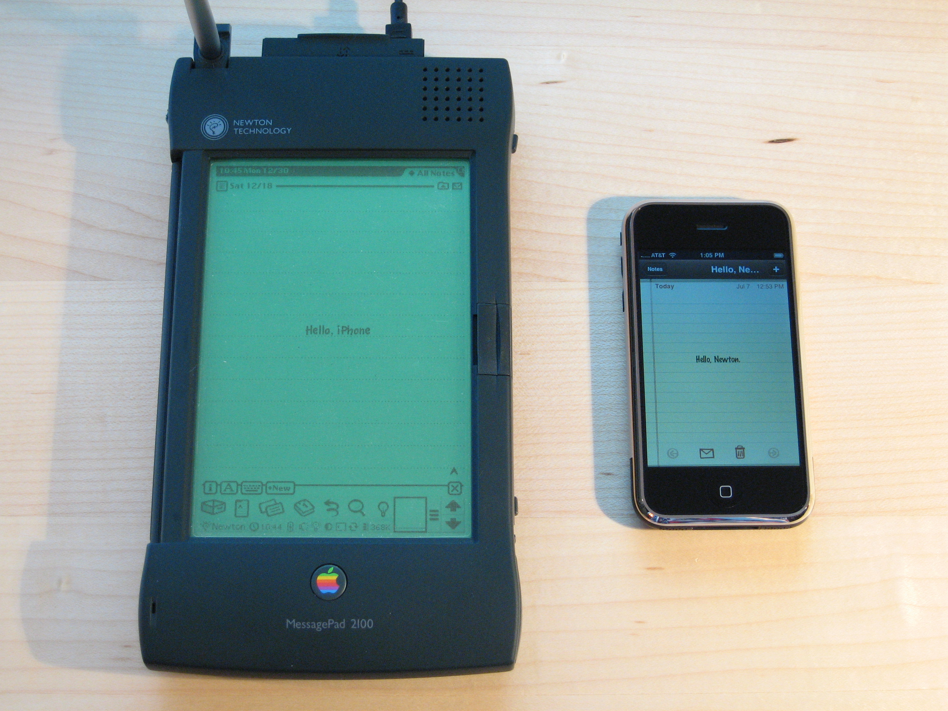 Apple Newton And iPhone Wallpaper