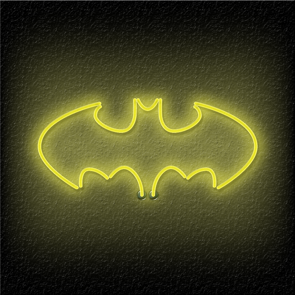 Neon Batman Logo HD Wallpaper For iPad