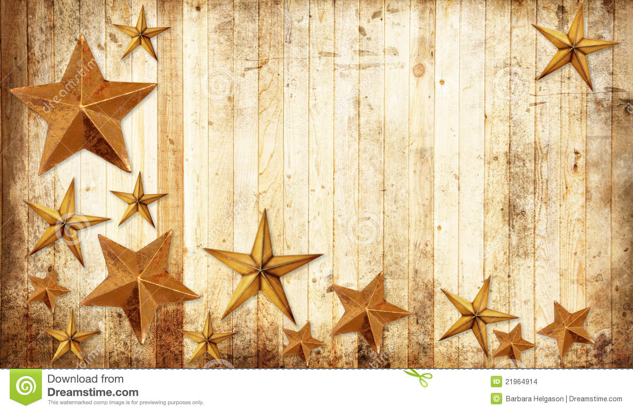 Country Christmas Background Stars